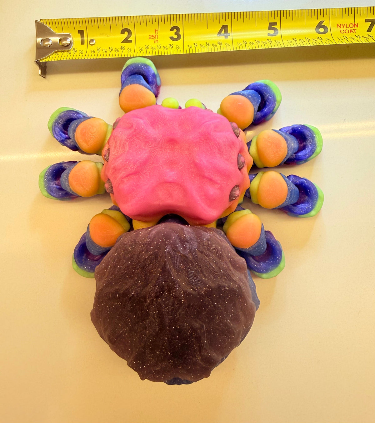 Large Jumping Spider Flexi – Glow in the Dark, 10 Magnets