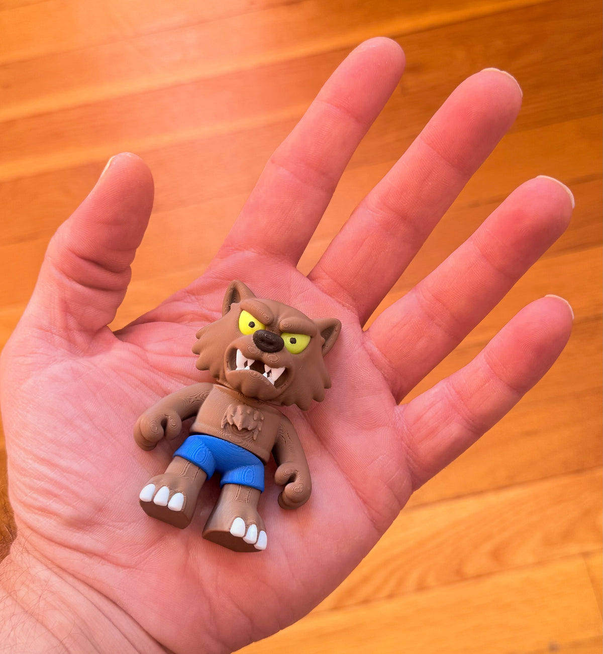 Werewolf Flexi – Glow Eyes, Magnetic, 3” Tall