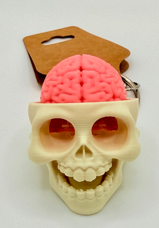 GlowBrain Skull Fidget Clicker Keychain – Glow Brain