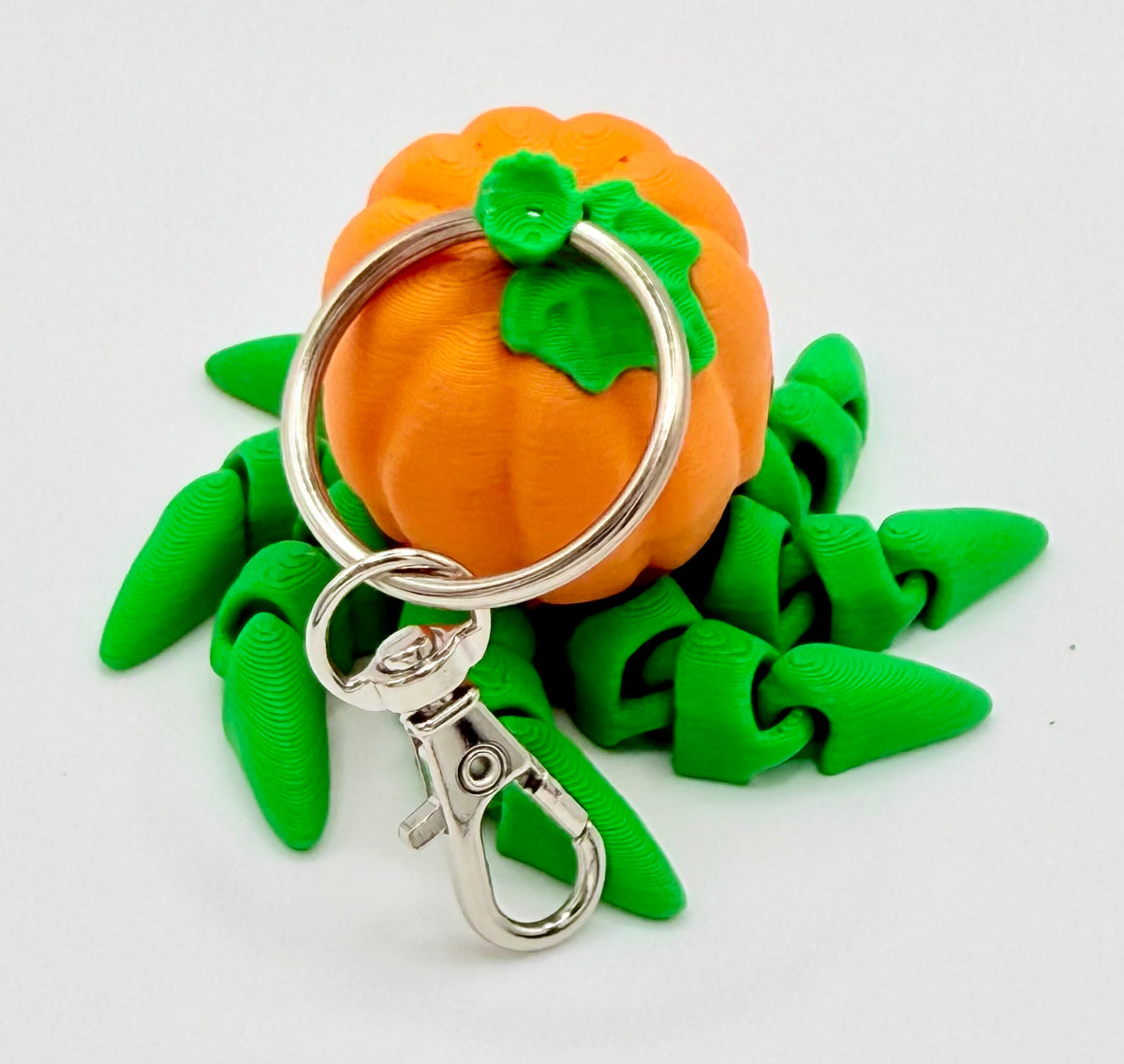 Pumpkin Octopus 3D Printed Flexi Keychain