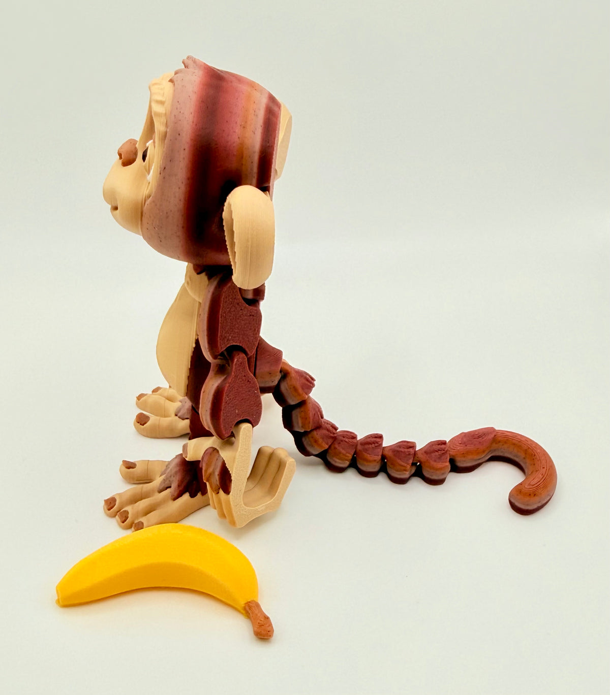 Monkey 3D Printed Flexi with Banana Your New Hanging Buddy!