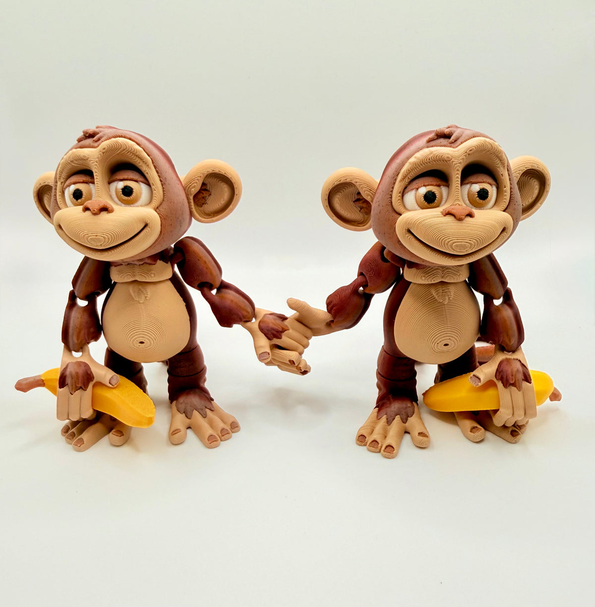 Monkey 3D Printed Flexi with Banana Your New Hanging Buddy!