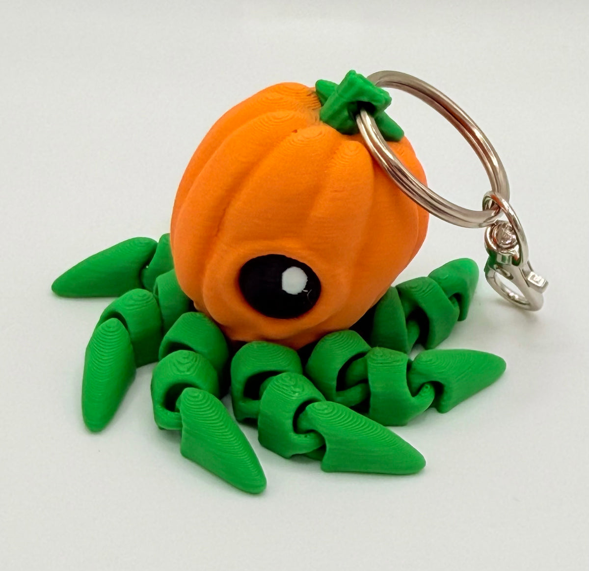 Pumpkin Octopus 3D Printed Flexi Keychain