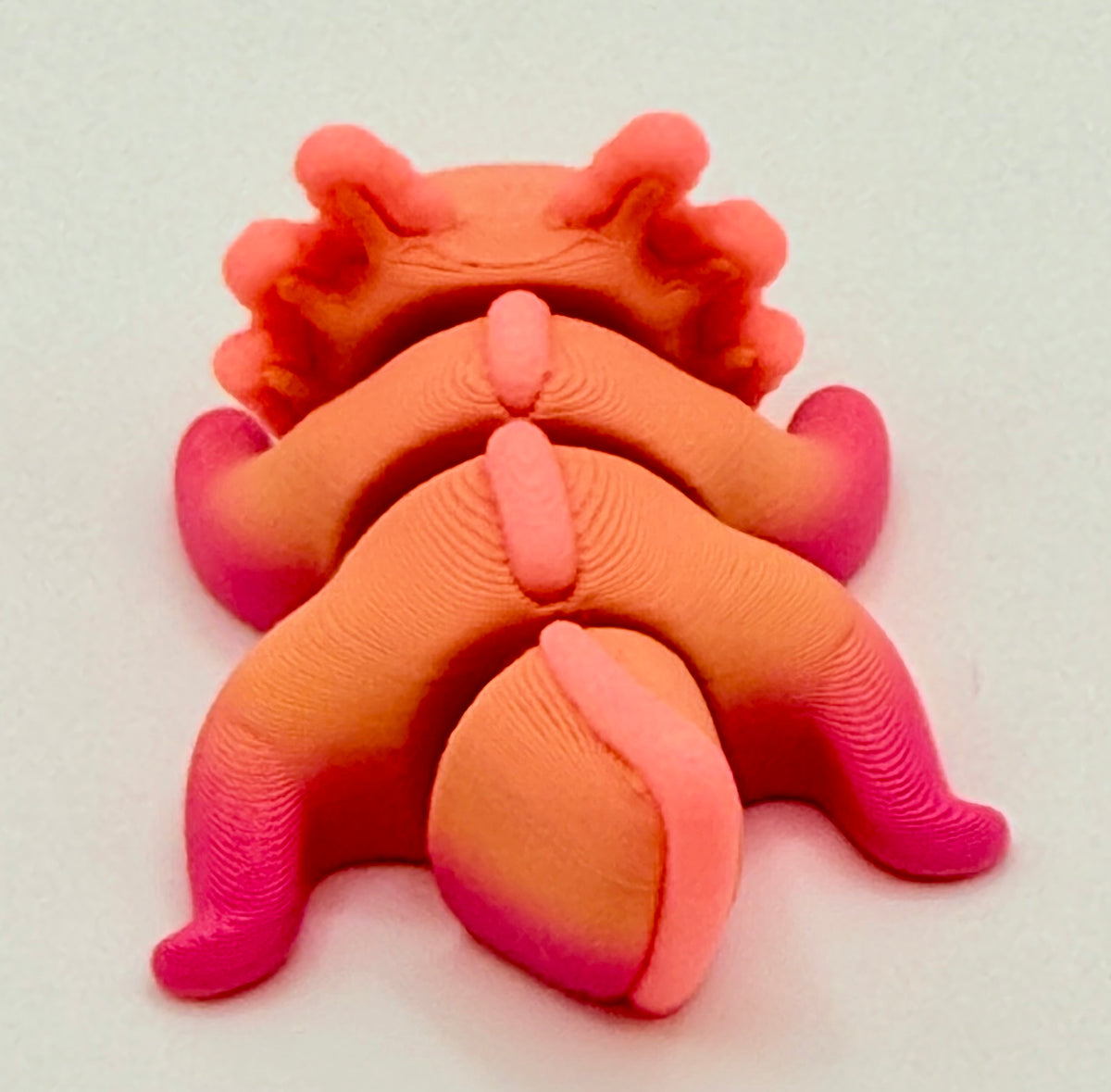 Axolotl Pocket Peep Flexi – Gradient Pink, Glow, 2”