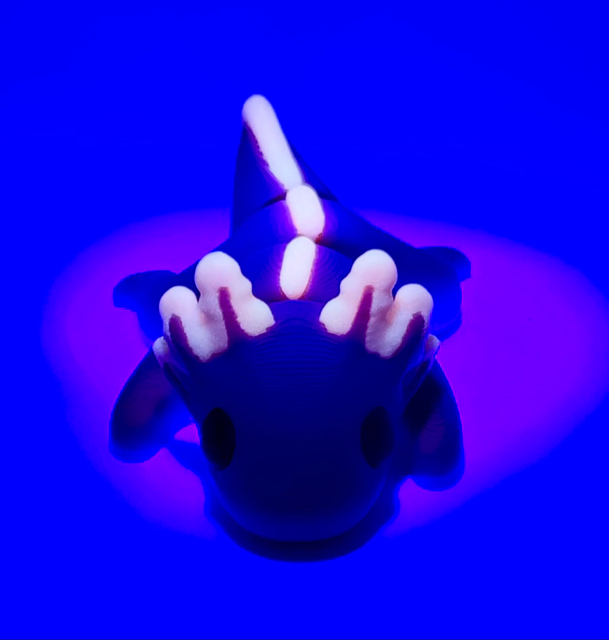Axolotl Pocket Peep Flexi – Gradient Pink, Glow, 2”