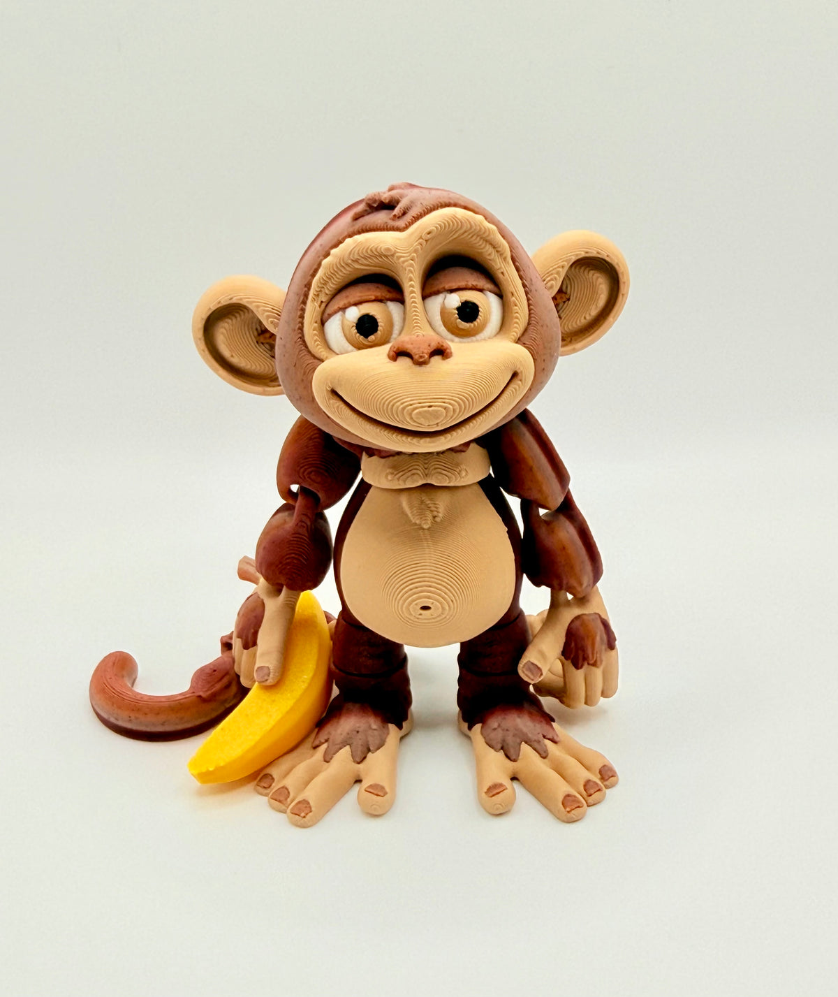 Monkey 3D Printed Flexi with Banana Your New Hanging Buddy!