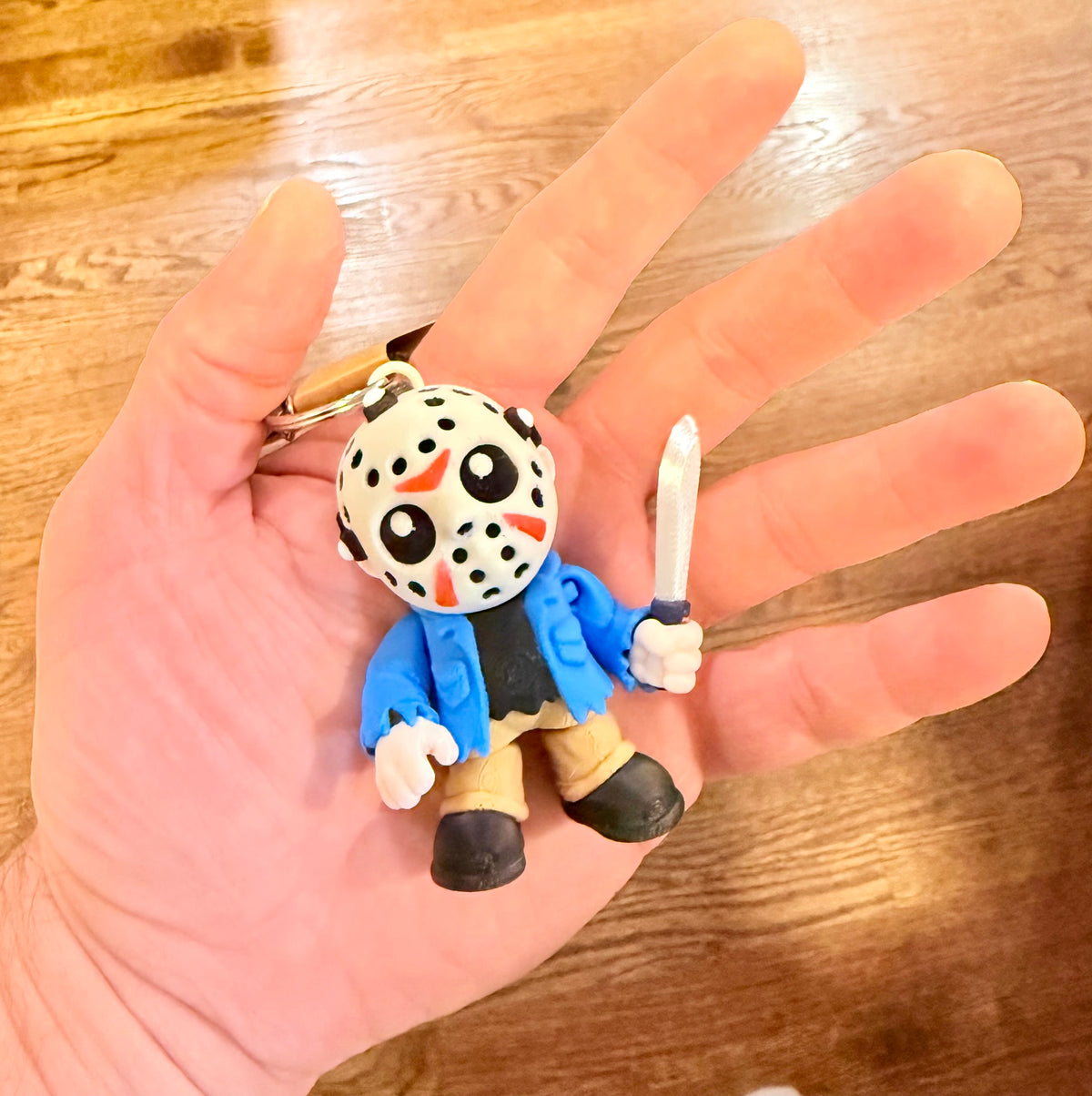 Jason Voorhees Flexi Keychain – Blue Jacket, Glow Mask