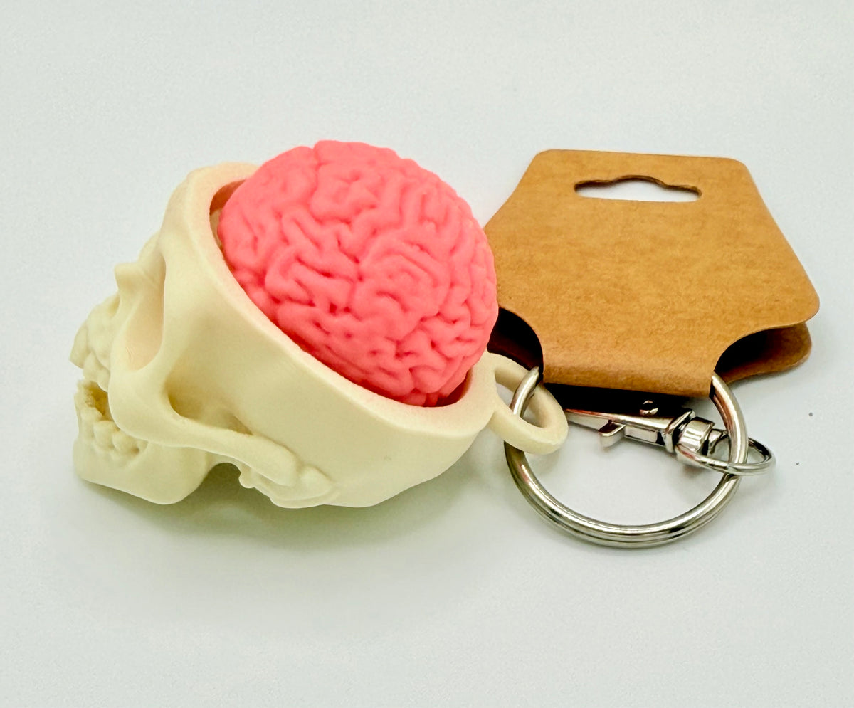 GlowBrain Skull Fidget Clicker Keychain – Glow Brain
