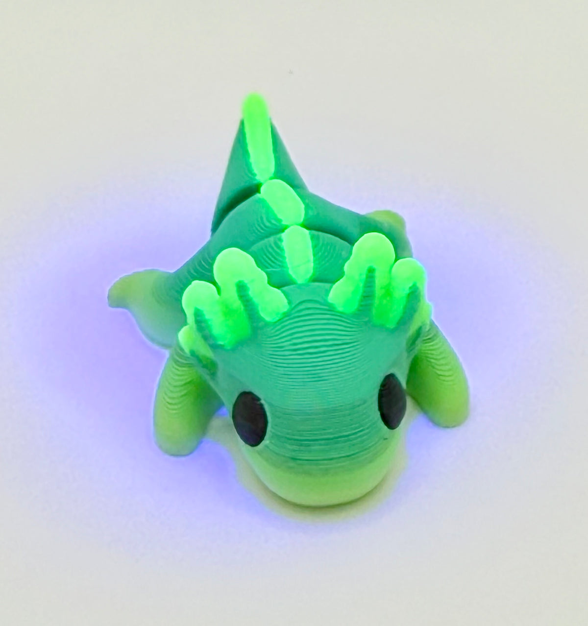 Axolotl Pocket Peep Flexi – Green, Glow, 2”