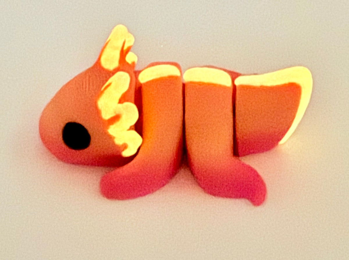 Axolotl Pocket Peep Flexi – Gradient Pink, Glow, 2”