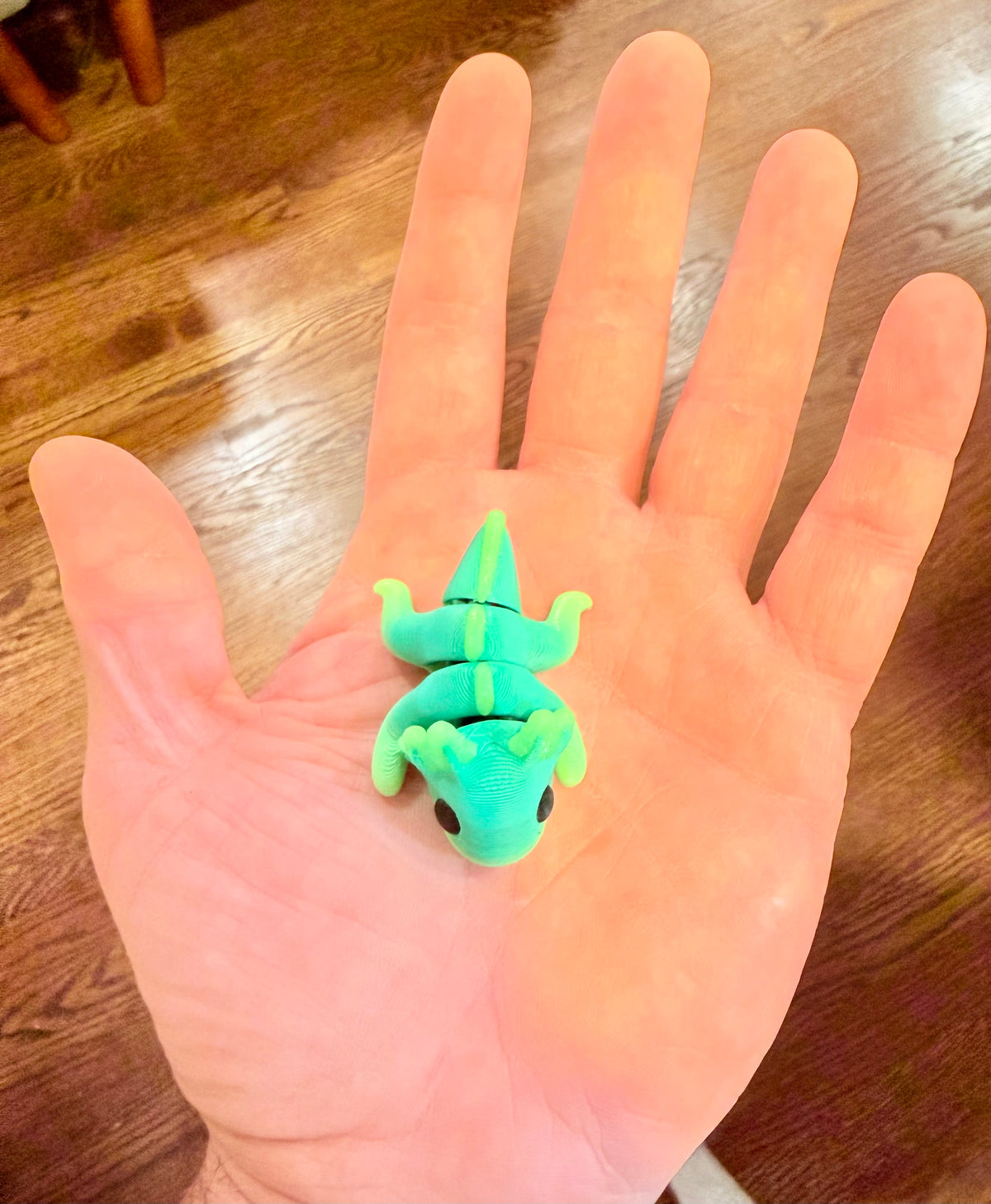 Axolotl Pocket Peep Flexi – Green, Glow, 2”