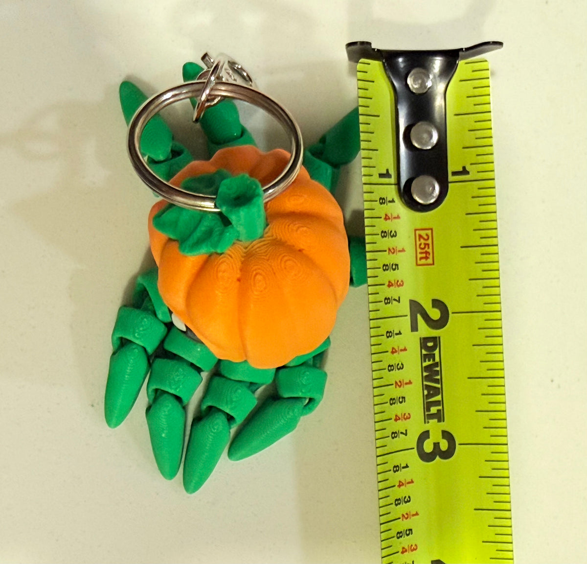 Pumpkin Octopus 3D Printed Flexi Keychain