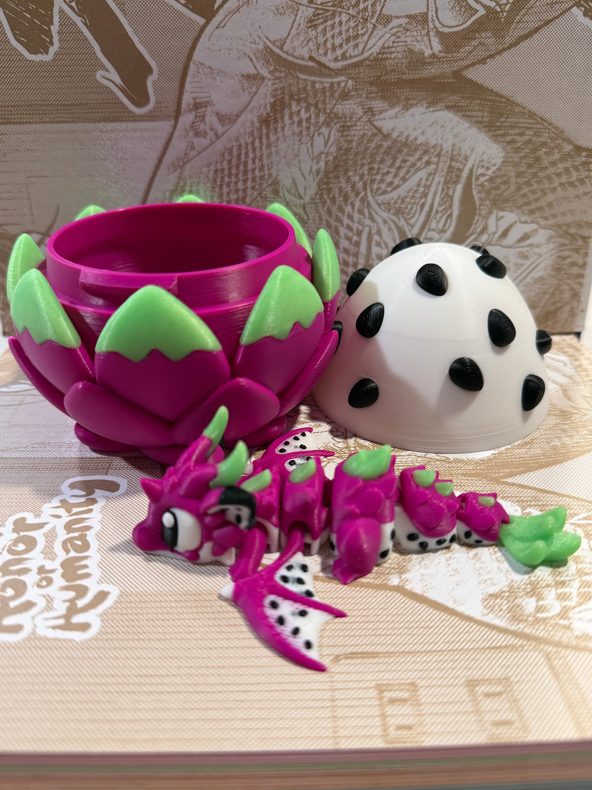 Baby Dragon fruit with egg Glow