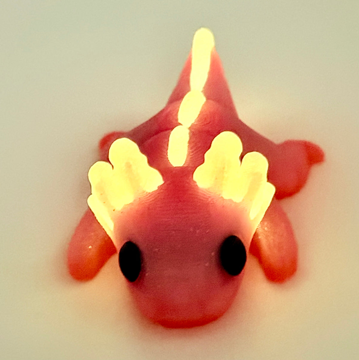 Axolotl Pocket Peep Flexi – Sparkle Pink, Glow, 2”