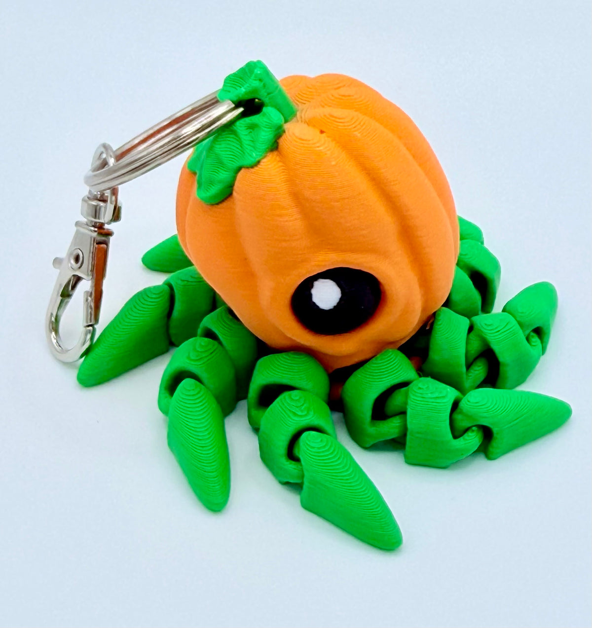 Pumpkin Octopus 3D Printed Flexi Keychain