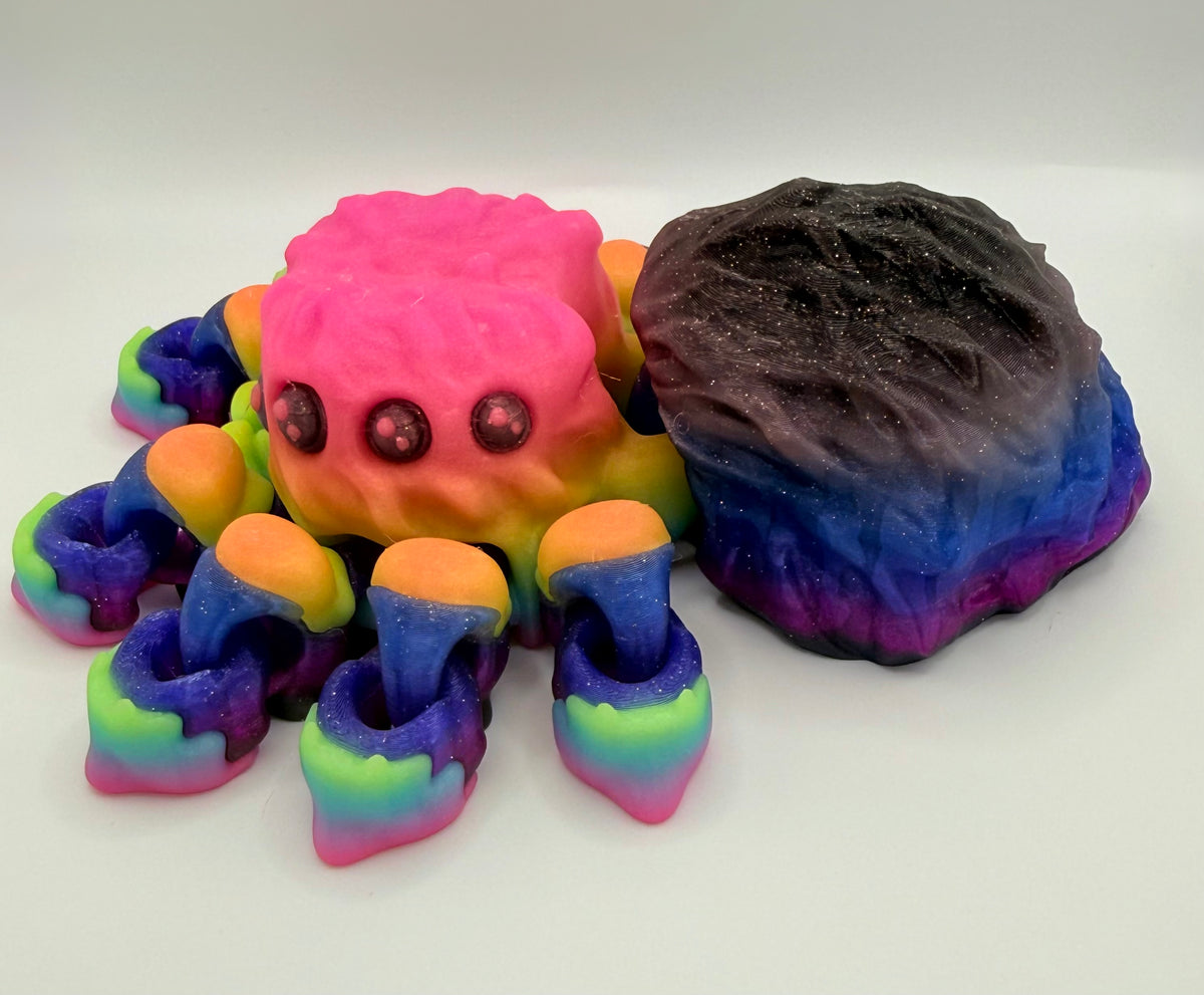 Large Jumping Spider Flexi – Glow in the Dark, 10 Magnets