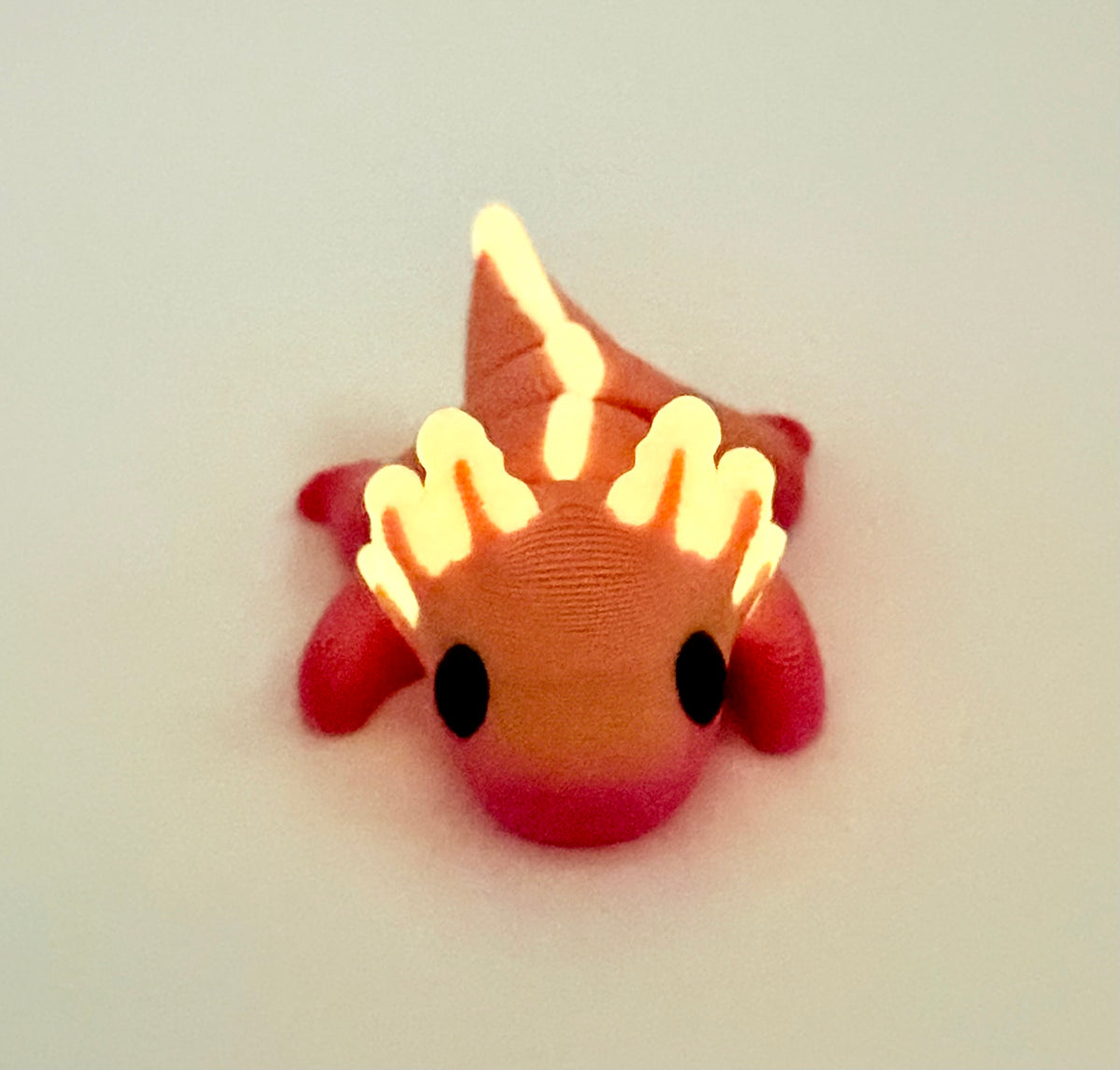 Axolotl Pocket Peep Flexi – Gradient Pink, Glow, 2”