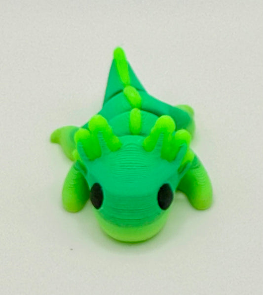 Axolotl Pocket Peep Flexi – Green, Glow, 2”