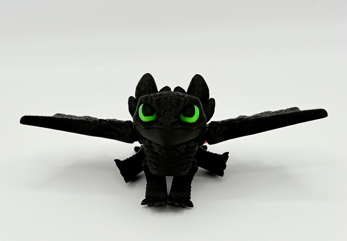 Toothless How to train your Dragons with glowing eyes