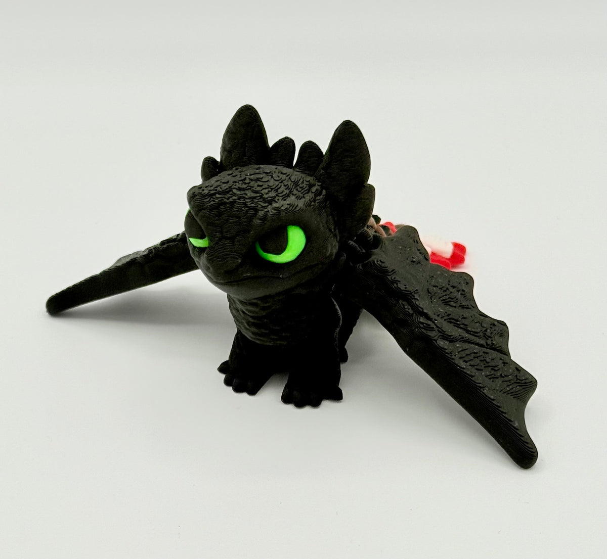 Toothless How to train your Dragons with glowing eyes