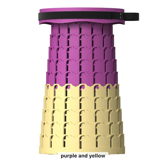 XL Collapsible Stools Purple/Yellow